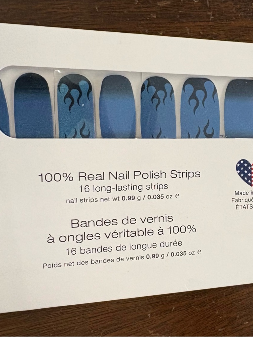Color Street Blue Metallic Flame Nail Strips